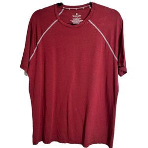 Tommy John Mens Burgundy Short Sleeve Shirt Size Large